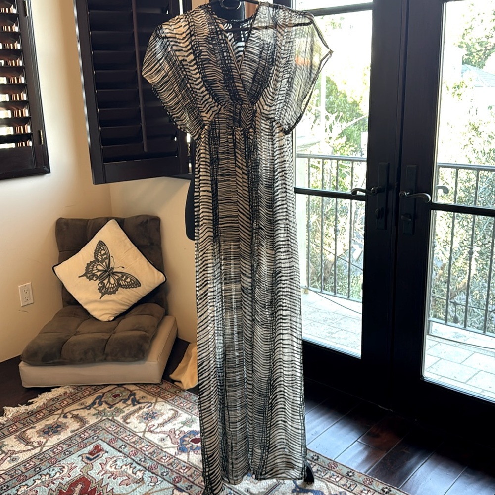 Maxi see through dress with camisole